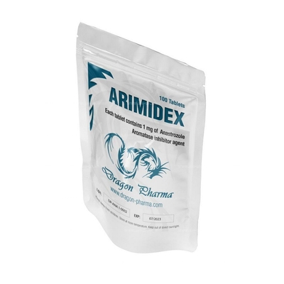 注文のArimidex 1mgの薬瓶および袋のラベル
