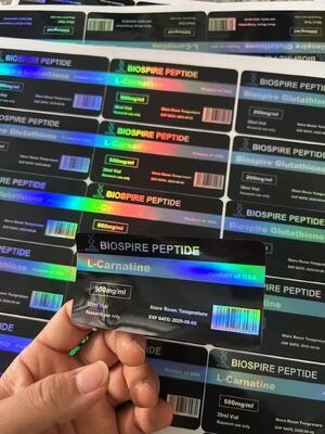 10ml L-carnatine 500mg  PET Laser Materail Vial Labels 