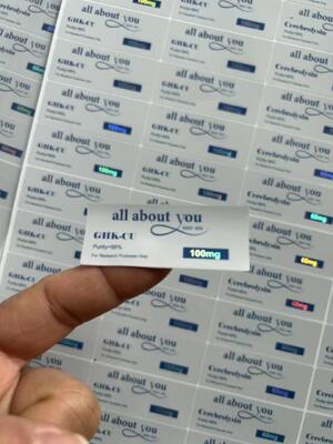 GHK-CU 5MG レーザー素材の輝く効果のある錠剤ラベル