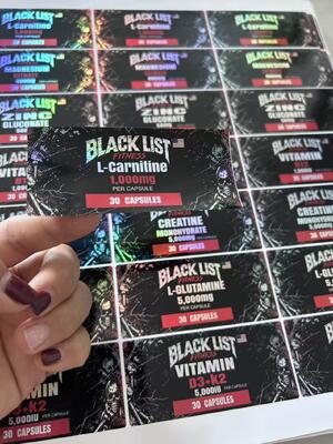 L-グルタミン酸 5000mg 30カプセル プラスチックボトルラベル