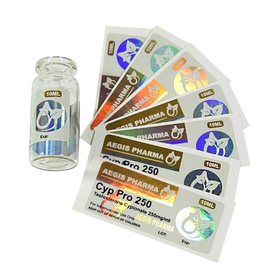Cyp 250mg アレッシブ スクリップステッカー ホログラフィック カスタムプリントラベル 10ml 方便器のラベル
