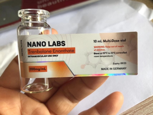 強い粘着性ビニール 10ml 薬局用ラベル レーザー輝く効果を持つ Testo E ブランドナノラボ