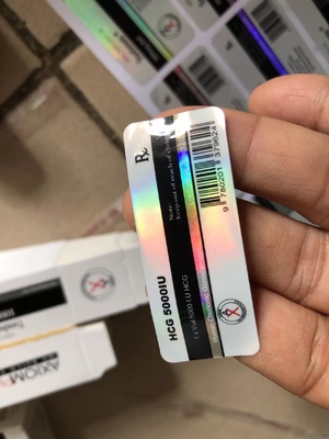 2ML 3ML BPC15 7 乾燥粉末ペプチドボトルラベル 輝く漆器 方形 鋭い任意の形