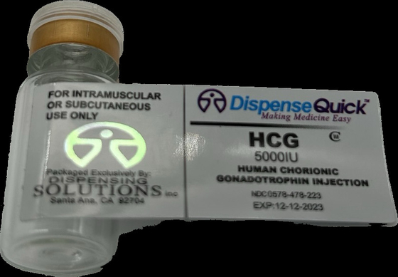 Hcg 50000 Iu ホログラム 小型薬瓶 ラベル パーソナライズ可能な紙/PET/PVC素材