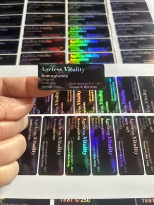 2ml セマグルーチドとティルゼパチド 紙/PET/PVC 素材でペプチドを保管するための錠剤ラベル