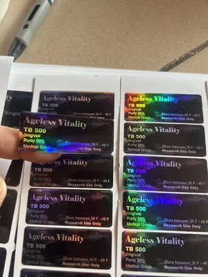 2ml セマグルーチドとティルゼパチド 紙/PET/PVC 素材でペプチドを保管するための錠剤ラベル