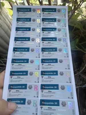 チルゼパチド 40mg ペプチド ガラスバイアルラベル カスタマイズデザイン