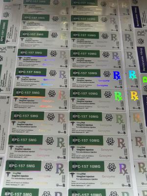 BPC 157 5mg 小さなガラス瓶 ペプチド医薬品ラベル