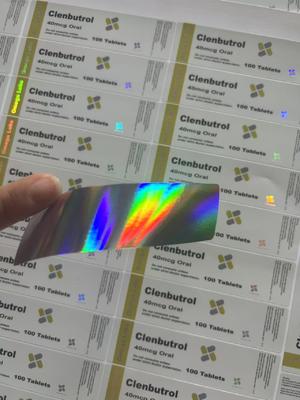Clen 40mcg 口服 薬剤 ボトル ラベル レーザー効果のある薬局ラベル