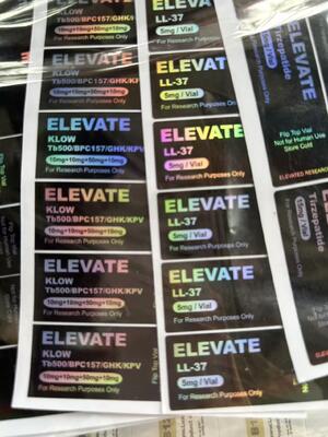 ティルゼパチド 15mg 20mg 30mg ホログラムレーザー PET 小型ガラスの錠剤ラベル