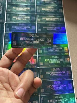 再構成溶液 医薬品ガラスバイアルラベル 10ml バイアルラベル