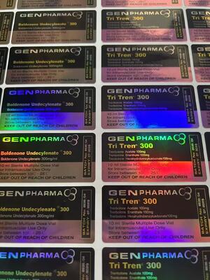 Customized Design Pro Pharma 10ml  Oil Bottles Labels For Test Pro