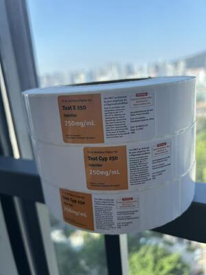 Test Cyp250 10ml Glass Vial Labels With Roll