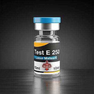 10ml Test E 250 Laser Matearil Labels With Muscular Man Logo
