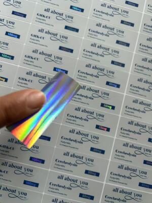 GHK-CU 5MG レーザー素材の輝く効果のある錠剤ラベル