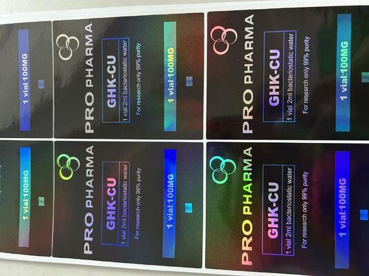 Mots-c 10mg バッグラベル ホログラムレーザーPET