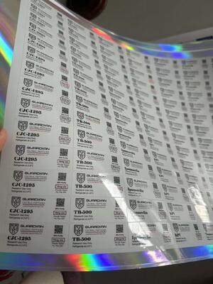 CJC-1295 10mg Peptide Vial Labels Custom logo Printing