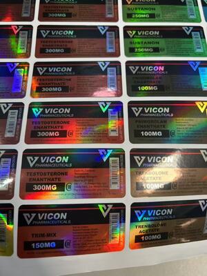 鮮やかな効果を持つ大胆な 300 10ml 薬局ラベル