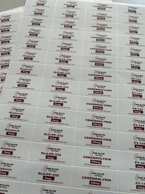 Oxytocin 5mg pvc labels for small peptide vials 
