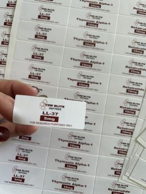 Oxytocin 5mg pvc labels for small peptide vials 