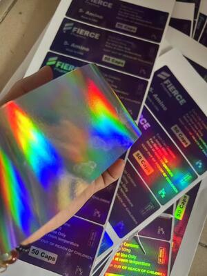 Anavar 20mg 100 Capsules Medication Bottle  Stickers With Laser Effect