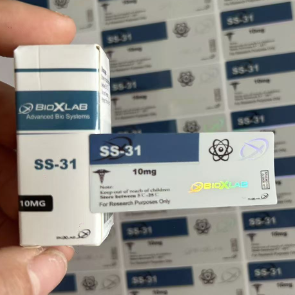 SS-31 10mg ペプチドバイアル ラベルとバイアルを 1 つ収納できるボックス
