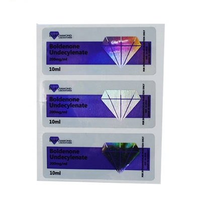 ホログラフィック小瓶の瓶のラベル、異なる製品名色 10ml の小瓶のラベル