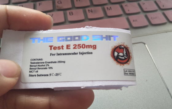 薬の透明な 10ml バイアル ラベル、バイアル注文のガラス瓶のステッカー