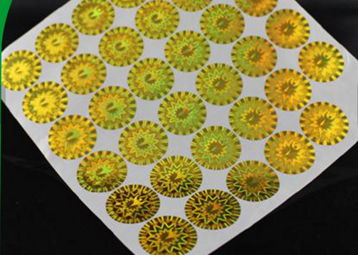 恒久的なアデシブ セキュリティ ホログラムステッカーUV印刷