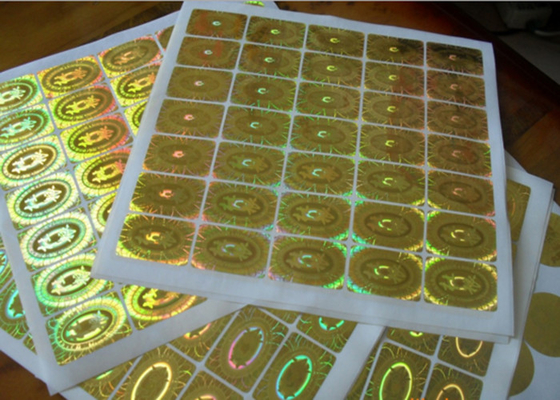 円形の円の保証ホログラムのステッカーの永久的な付着力は防水します