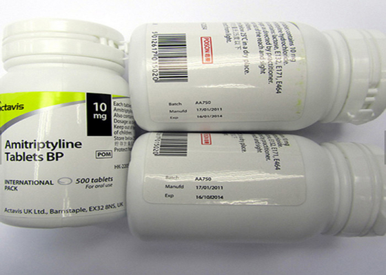 薬瓶の指示の注文のバイアルのラベルの PET 材料の光沢のある終わり