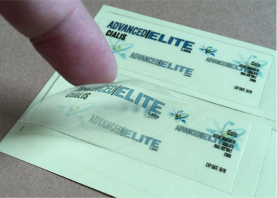 紫外線印刷を用いる10mlガラスびんの薬のびんのラベルのゆとり透明なポリ塩化ビニール