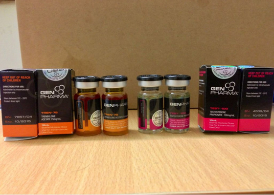 注文の印刷の防水10mlガラスびんのラベル/ステロイドのびんラベルおよび箱