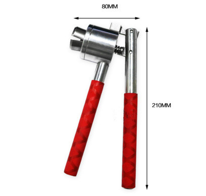 アルミニウム プラスチック帽子の手動ガラスびんのひだ付け装置の少量ひだが付く操作