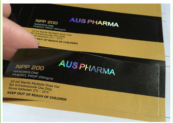 レーザー ホイルのロゴの注文の粘着ラベル/小瓶のびんのラベルの伝統的な色