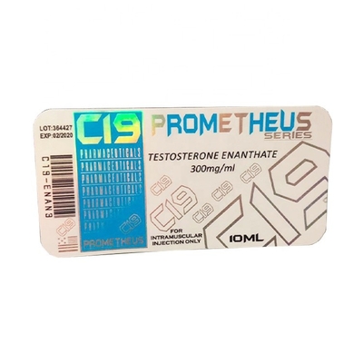 ペプチド薬局薬剤ボトルのための防水レーザーホログラフィック10mlフライアルラベル