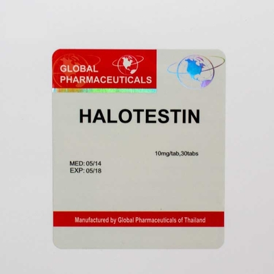 色の防水塗被紙の薬のびんのラベルによってカスタマイズされる形