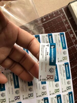 ソマトロピ Pt141 ペプチド インジェクタブルオイル 3ml ガラスの錠剤ラベル