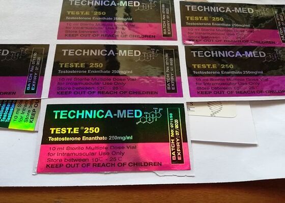 薬剤のホログラム バイアル ラベル、紙同化薬バイアル バイアル ラベル