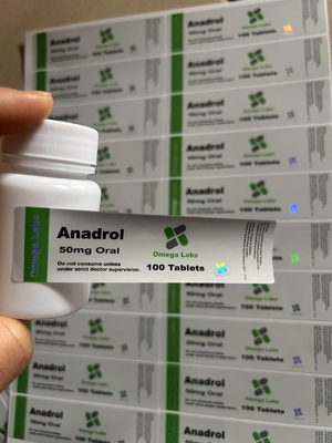 Anadrol 口服錠剤 ラベル 紙/PET/PVC素材 50mg プラスチックボトル