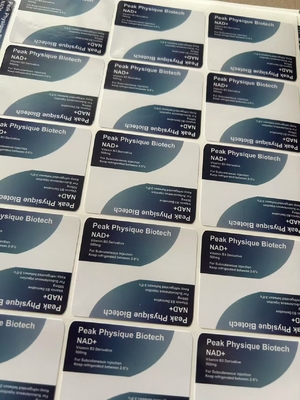 NAD+500 と NAD+250 10ml 錠剤ラベル 皮膚下注射 ガラス錠剤ラベル