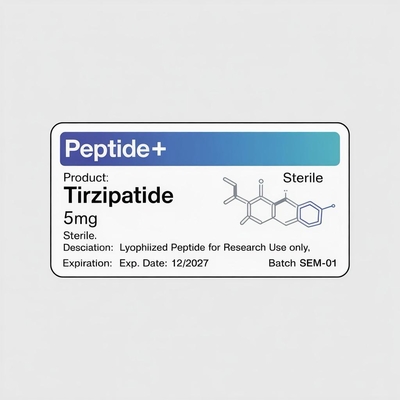 GHRP6 5MG 2 mL ボトルラベル ステッカー印刷 ペプチドパウダーラベル用