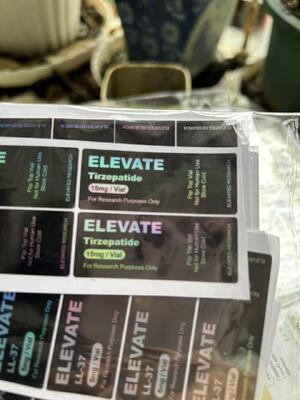 ティルゼパチド 15mg 20mg 30mg ホログラムレーザー PET 小型ガラスの錠剤ラベル