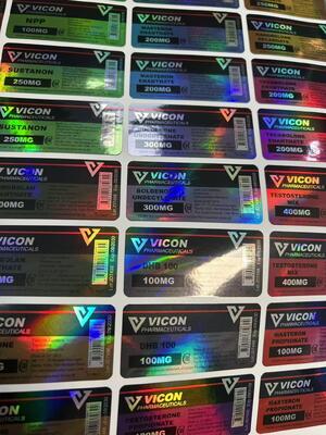 鮮やかな効果を持つ大胆な 300 10ml 薬局ラベル