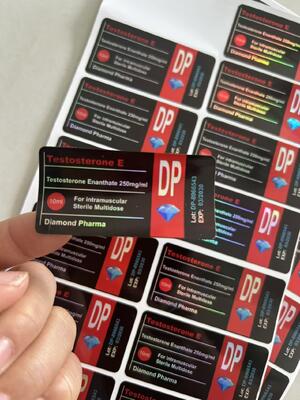 テスト ENANレーザーマテリアル ブランド ダイヤモンド・ファーマ 10ml 薬剤小瓶のラベル