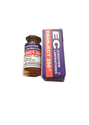 Euochem Laboratories はテスト E 用のバイアルが付いている 10ml ボトルのラベルと箱を包装します