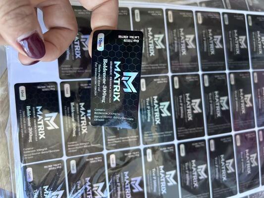 Bold 300 EQ 300 Laser materail 10ml  glass vial labels