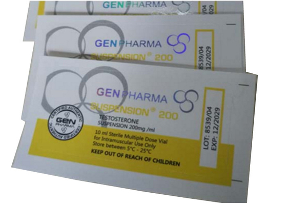 プラスチック防水バイアル バイアル ラベル強力な接着剤、バイアル ボトル ラベル