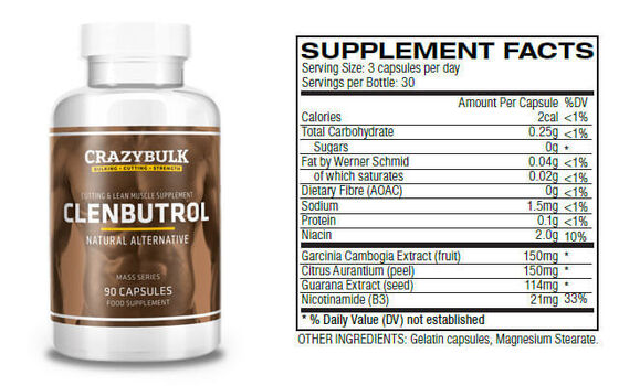 Clenbuterolの口頭注文のガラスびんは50mcgプラスチック薬瓶のためのホログラムを分類します