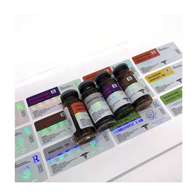 実験室の注入複数回用量のバイアルのための銀箔の金属印刷ガラスバイアルのラベル